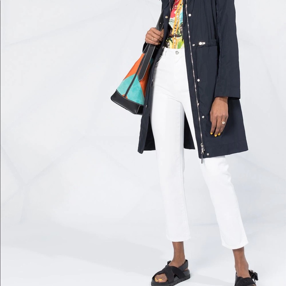 Moncler Crisp White Straight Leg Jeans